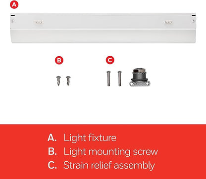 UltraPro 48 inch Hardwired Under Cabinet Lights, 3 Color Settings - 2700K/4000K/5000K - Warm White, Cool White, and Daylight, Under Cabinet Lighting, Dimmable Under Counter Lights for Kitchen, 45370