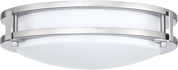 Design House Ripon 11 Inch Integrated LED Ceiling Light 2-Pack, 5 Color Temperature, Dimmable, Satin Nickel – Design House, 589598