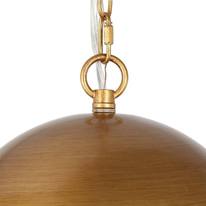 KSANA Pendant Light Kitchen Island, 10" Modern Gold Pendant Lighting Dome Shade Pendant Light Fixtures for Kitchen, Dining Room, Hallway, Brushed Antique Gold Finish