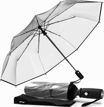 REPEL Windproof Travel Umbrella - Compact & Withstands Winds up to 85MPH , Strongest Premium Auto Folding Umbrella for Rain and Sun - Durable, Light & Portable for Women & Men , Fits Backpack & Cars
