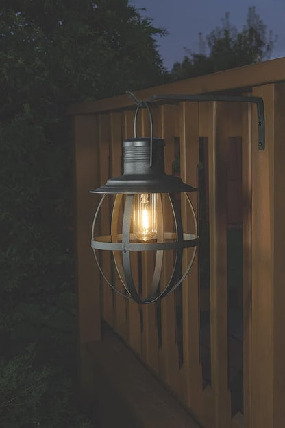 Xodus Innovations BL840 Battery Powered Outdoor Decorative LED 11 Inch Metal Hanging Lantern with Your Choice of 4, 6 or 8 Hour Automatic Timer, Black…