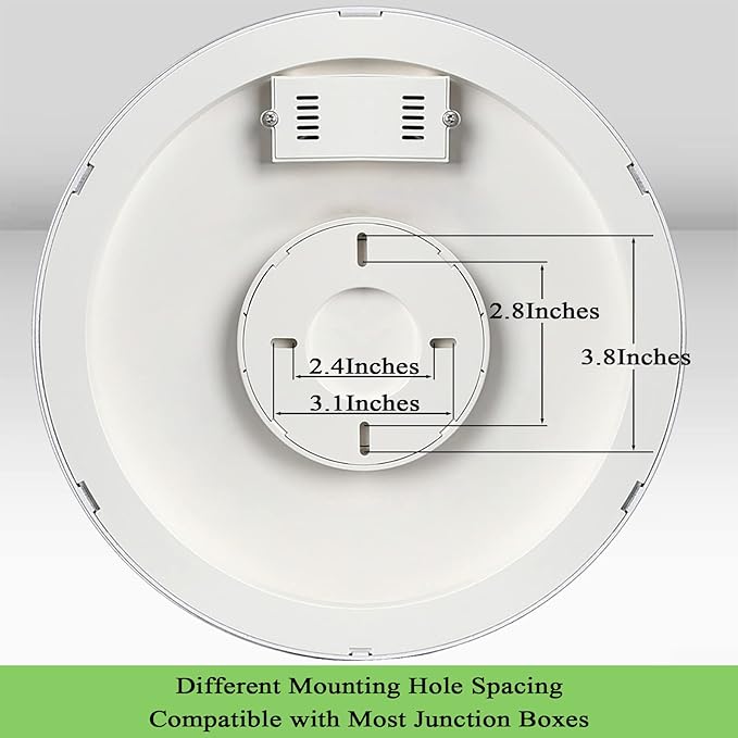 Flush Mount Ceiling Light, 12 Inch Round Black Modern LED Ceiling Light, 28W 3000K/4500K/6500K Switchable, Bedroom, Kitchen, Living Room, Dining Room