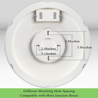 Flush Mount Ceiling Light, 12 Inch Round Black Modern LED Ceiling Light, 28W 3000K/4500K/6500K Switchable, Bedroom, Kitchen, Living Room, Dining Room
