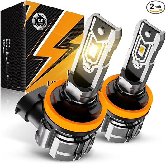 Auxbeam H11 H8 H9 Fog Lights, 10000LM 400% Brighter H8 H9 H11 Fog Light, Yellow Strong Penetrating Light, Super Bright Plug and Play