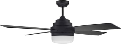 Design House 157354 Cali 52-inch Contemporary Indoor Ceiling Fan with LED Light Kit with 4-Blades, Reverse Airflow, Wall Control, Brushed Nickel