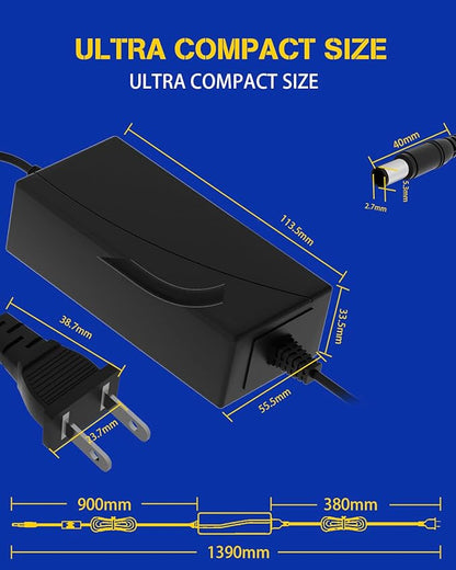 DUOFU365 12V 5A Power Supply Adapter Converter 5A Transformer 100V -240V AC to 12V DC for LED Strip Light LCD Monitor DVR NVR Security Cameras System CCTV Accessories