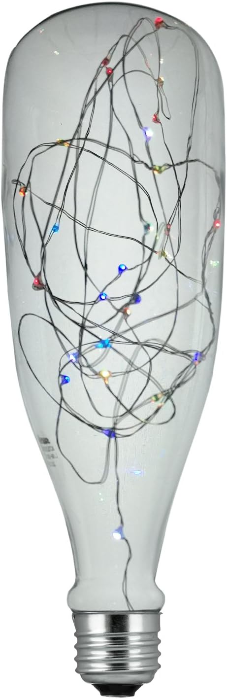 Sunlite 41057-SU LED Decorative String Light Bulb Bottle Shaped Lightbulb, 3 Pack, RGB