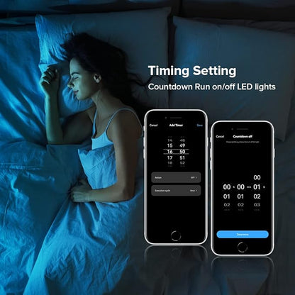 SEZO C02W WiFi Bluetooth Dual White LED Strip Controller Group Control Support Tuya Smart Life APP/Voice Control Compatible with LM091 LM096 LM007 LM097 CCT Remote DC12-24V