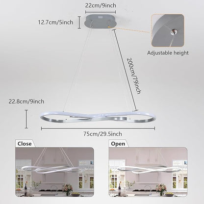 Modern LED Pendant Lights, Dimmable LED Chandelier Lighting