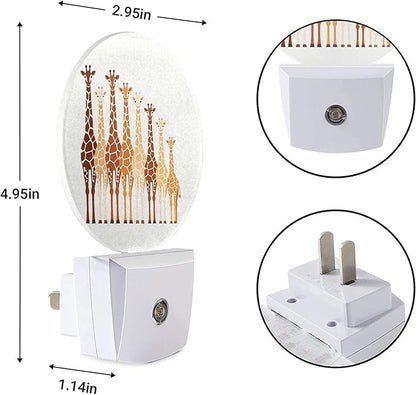 EKOBLA Giraffe Plug-in Night Light, Funny Animal LED Nightlight with Dusk to Dawn Auto Sensor for Bathroom, Hallway & Kitchen
