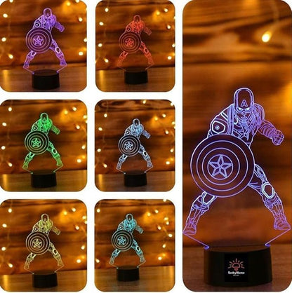 3D Illusion Night Light for Kids 7 Colors with Remote-Led Table Lamp-Bedroom Kids Night Light