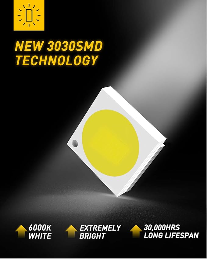 AUXITO 578 LED Bulb White 41mm 42mm 212-2 211-2 Festoon LED Bulbs CANBUS Error Free 3030 Chipsets for Map Dome Courtesy Marker License Plate Turn Signal Parking Lights (6000K White, Pack of 4)