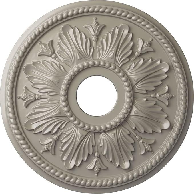 Ekena Millwork CM18ED1PWS Edinburgh Ceiling Medallion, Pearl White