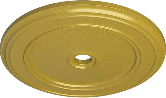 Ekena Millwork CM41CLRGS Classic Ceiling Medallion, 41 1/8"OD x 4"ID x 2 1/8"P, Hand-Painted Rich Gold