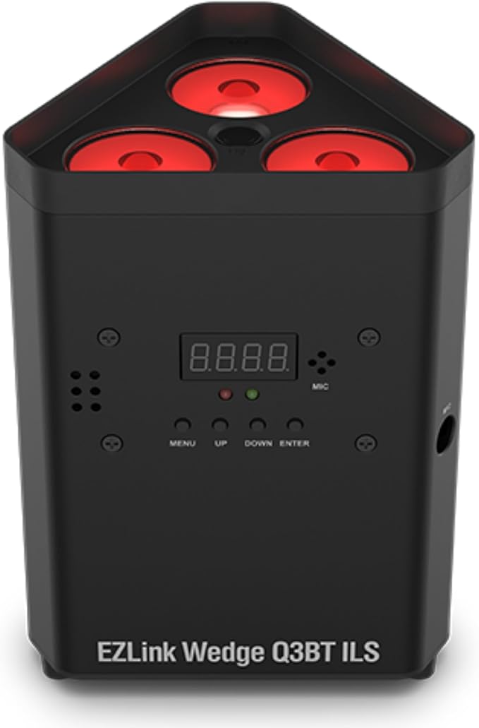 CHAUVET DJ – EZLink Wedge Q3BT ILS Battery Operated LED Wash Light | Quad Color RGBA Output | True Wireless Design, Bluetooth Control from Mobile Devices | ILS Compatibility for Events