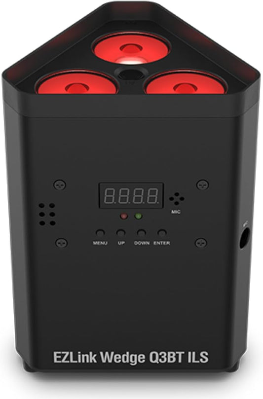 CHAUVET DJ – EZLink Wedge Q3BT ILS Battery Operated LED Wash Light | Quad Color RGBA Output | True Wireless Design, Bluetooth Control from Mobile Devices | ILS Compatibility for Events