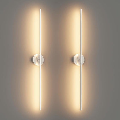 40In Sand Nickel Wall Sconces Set of Two Hardwired Linear Bathroom Sconce 360° Rotate Modern Vanity Light Bar 3000K for Bedroom Bathroom