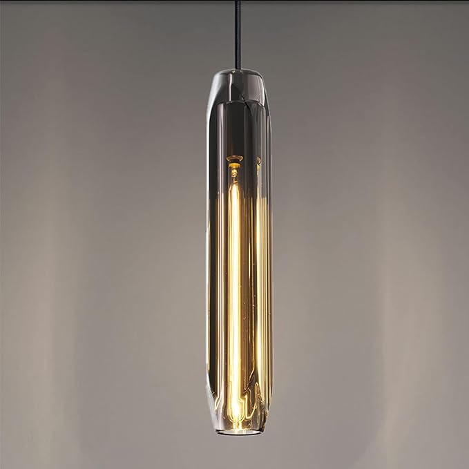 Pendant Lights Kitchen Island Pendant Lights Pendant Light fixtures Kitchen Pendant Light pendent Light 15" Smoke Gray Crystal lampshade Island Pendant Lights for Kitchen