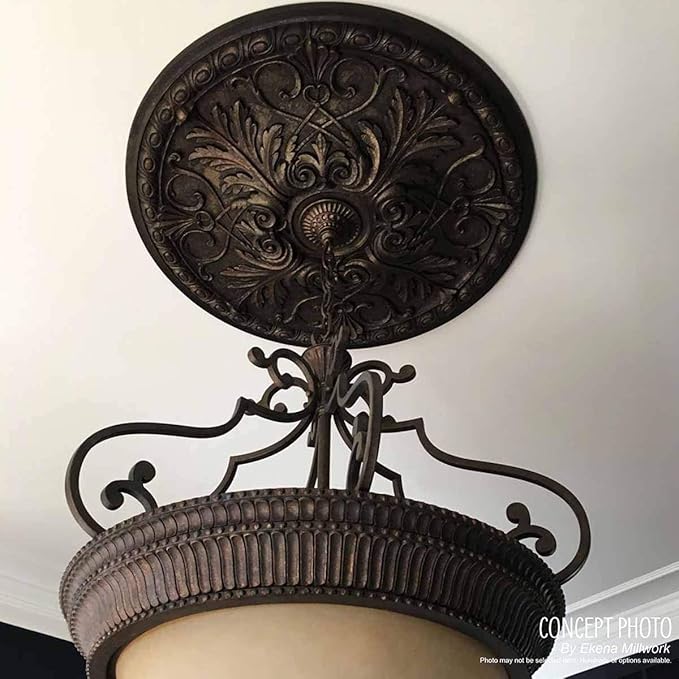 Ekena Millwork CM18ED1RUS Edinburgh Ceiling Medallion, Rust