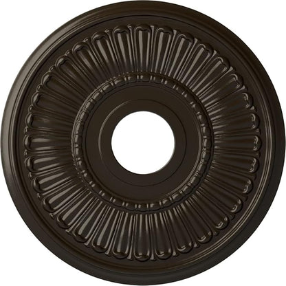 Ekena Millwork 16"OD x 3 5/8"ID x 3/4"P Melonie Ceiling Medallion Fits Canopies up to 6 3/8" Ceiling Medallion, Stone Hearth