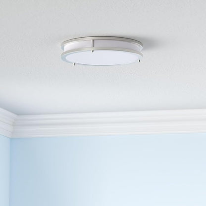36W LED Ceiling Lights 3600lm Super Bright, Dimmable Flush Mount Light Fixtures 6500K/5000K/4000K/3000K/2700K Adjusted Modern Ceiling Lights 2PACK, 13 Inch Ceiling Lamps for Bedroom Kitchen, Nickle