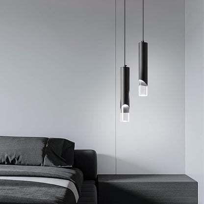 Modern Pendant Light Kitchen Light Fixture Dimmable LED Black Mini Pendant Lights Dinning Room Black Pendant Lighting for Kitchen Island Bedroom (2-Light)…