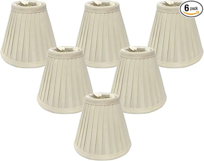 Royal Designs, Inc. CS-841EG-6 Pleated Empire Chandelier Shade, 3 x 6 x 5, Eggshell, 6-Pack