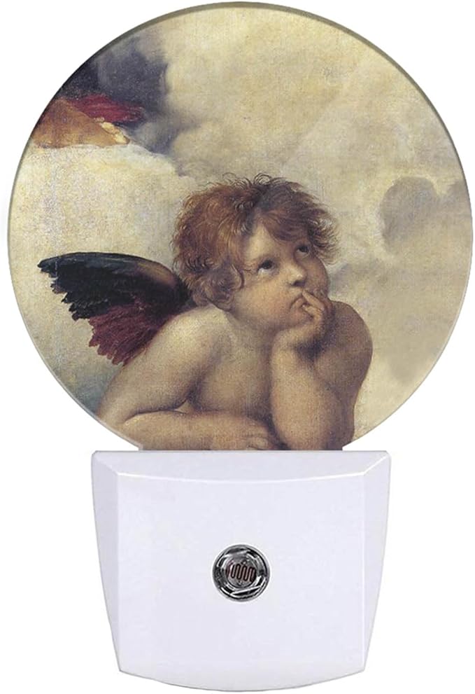 EKOBLA Angel Plug-in Night Light, Angel Wings & Cherubs LED Nightlight with Dusk to Dawn Sensor, 0.5W Sleep Friendly for Gifts