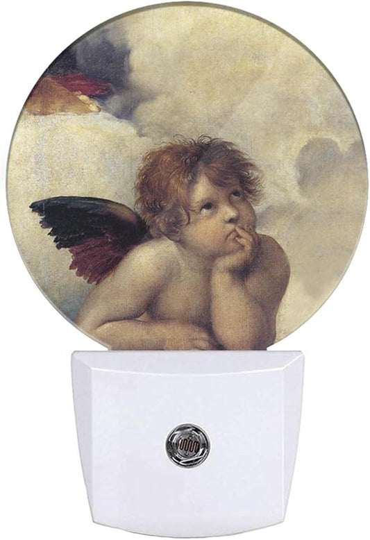 EKOBLA Angel Plug-in Night Light, Angel Wings & Cherubs LED Nightlight with Dusk to Dawn Sensor, 0.5W Sleep Friendly for Gifts