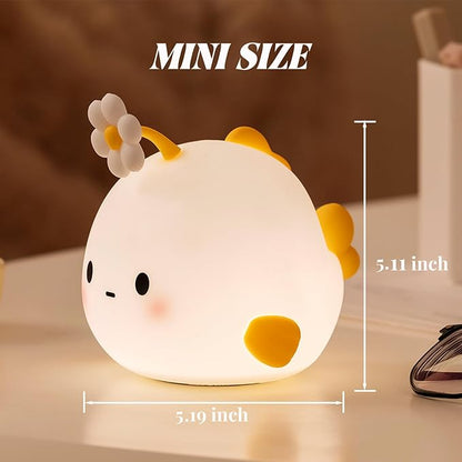Angler Fish Night Light for Kids, Cute Anime Fish Lamp Gifts for Baby Boys and Girls, Touch Adjustable Squishy Silicone Nursery Night Lights with Timer, Rechargeable Kids Lamp Kawaii Sea Themed Decor