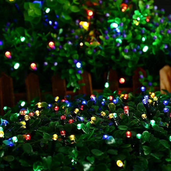 Joomer Solar String Lights, 39FT 100LED Solar Powered Outdoor Fairy Lights, Waterproof 8 Modes Twinkle String Light for Garden Patio Yard Tree Wedding Christmas Decor (Multicolor)