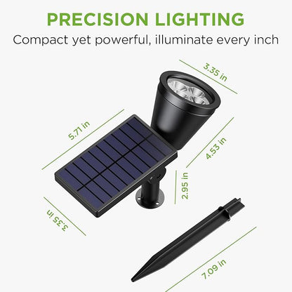 InnoGear Solar Spot Lights, Outdoor Solar Lights Solar Spotlights Flag Pole Light Waterproof Landscape Lighting Outside for Flag Uplighting Backyard Patio Pathway Statue Palm Tree Sign, Warm White