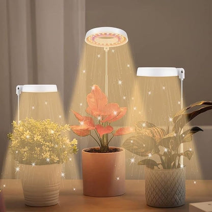 Andy's Orchids LED Grow Light, Adjustable Height, Full Spectrum, 360 Lumen, 40 LED Beads, USB Powered, White, Acrylic & Metal, Modern Design, Indoor Use