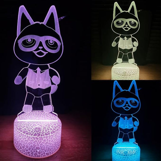 3D Night Light, 16 Color Changing Cartoon USB Desk Lamp Illusion Lighting with Remote Control for Home Decor Gift for Kids. (Raymond)
