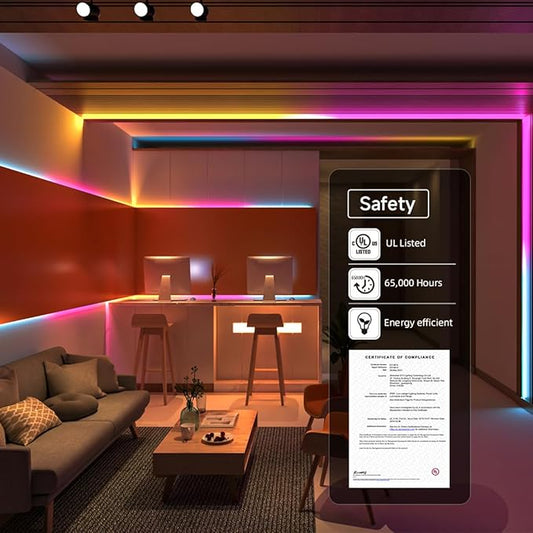 BTF-LIGHTING WS2811 IC=RGB+IC Addressable Color RGB LED Strip,16.4FT 30LED/m 10Pixels/m,IP65 White PCB,UL Listed,Flexible DC12V Chasing Effect for Indoor Home Decor,3M Tape(No Adapter or Controller)
