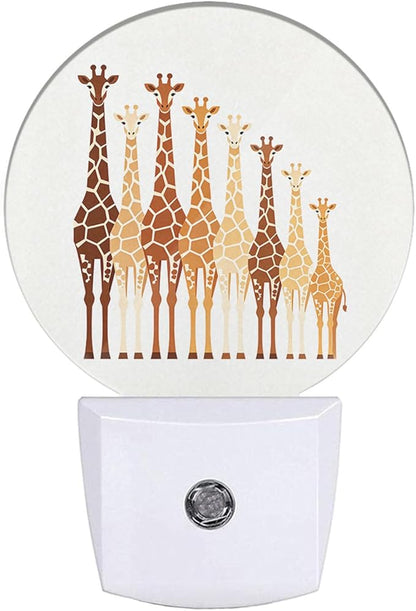 EKOBLA Giraffe Plug-in Night Light, Funny Animal LED Nightlight with Dusk to Dawn Auto Sensor for Bathroom, Hallway & Kitchen