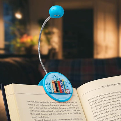 WITHit Clip On Book Light – Dimmable LED Reading Light for Books and eBooks, Reduced Glare, Portable, Cute Book Light for Kids & Adults, Batteries Included (Book Shelf, Page Turners)