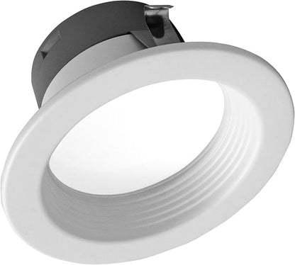 DLR4(v6) 4-inch White Selectable Recessed LED Downlight with Baffle (DLR4607120SWHBF)
