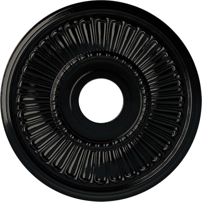 Ekena Millwork CM16MLBPS 16"OD X 3 5/8"ID X 3/4"P Melonie Ceiling Medallion Fits Canopies Up to 6 3/8", Black Pearl