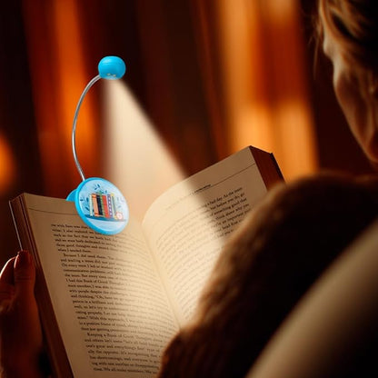 WITHit Clip On Book Light – Dimmable LED Reading Light for Books and eBooks, Reduced Glare, Portable, Cute Book Light for Kids & Adults, Batteries Included (Book Shelf, Page Turners)