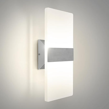 ASD 14 Inch Indoor LED Wall Sconce - 24W 2700K-5000K Dimmable Brushed Nickel Wall Sconce Lights for Living Room, Bedroom, Bathroom, Hallway - Modern Wall Sconces Hardwired, ETL Interior Light