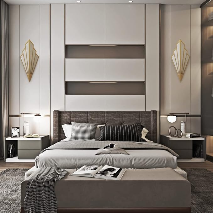 Modern Wall Light Simple Creative Wall Sconces Bedroom Aisle Living Room Wall Lamp Holder E12 Socket Art Deco Lighting Fixture (Bulb Not Included) (Pack of 2)