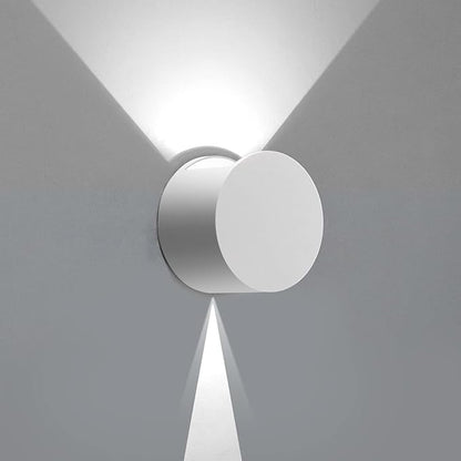 Kawell 8W Modern LED Wall Sconce Light Up Down Waterproof Outdoor Wall Lamp Indoor Hardwired for Bedroom Bathroom Hallway Stairs Porch, White 6000K