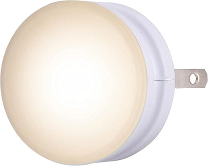 Lights By Night Mini LED Night Light, Plug-In, Dusk To Dawn Sensor, Warm White, Compact, Ambient Lighting, LED Lights for Bedroom, Bathroom, Nursery, Hallway, Kitchen, 45084, 4 Pack
