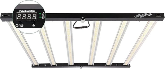 Lucius 720W LED Grow Light with Master Control Timer Sunrise Sunset, 2.9 μmol/J Full Spectrum Grow Lights for Indoor Plants with LED Display, LM281B Diodes Plant Growing Lamps for Seed Starting