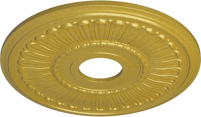 Ekena Millwork 16"OD x 3 5/8"ID x 3/4"P Melonie Ceiling Medallion Fits Canopies up to 6 3/8" Ceiling Medallion, Rich Gold