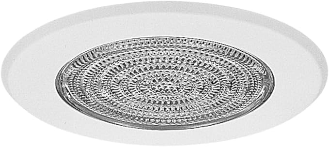 NICOR Lighting 5 in. White Recessed Shower Trim with Lexan Fresnel Lens (15502)