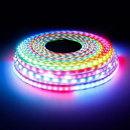 160LEDs/m 16.4FT WS2812B WS2812 LED Strip,5mm Width Individually Addressable Dream Color Flexible Smart Light Tape for Bedroom,Kitchen,Stage,TV Backlight,DC5V