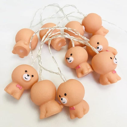1.65M Cute Animal Dog Shape 10 Led Painted Dog Fairy Lights Lucky Puppy String Lights USB Powered for Halloween Christmas Thanksgiving Home Party Children Kids Bedroom Decoration (Lucky Puppy)