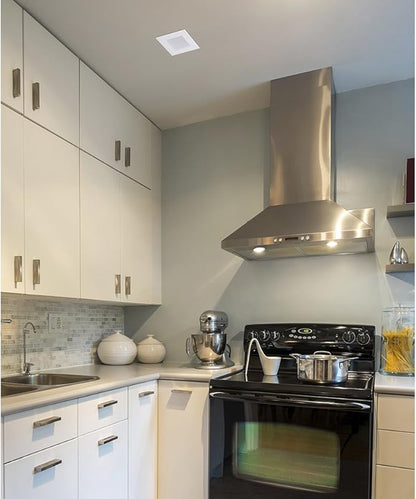 NICOR Lighting 5 inch White Square LED Recessed Downlight in 4000K (DQR5-10-120-4K-WH-BF)